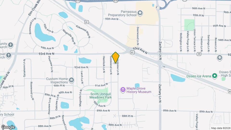 9201 Forestview Ln N Map and Location Details