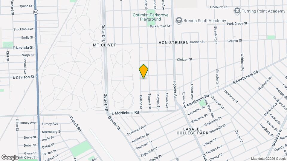 17376 Beland St Mapa y Detalles de la Ubicación