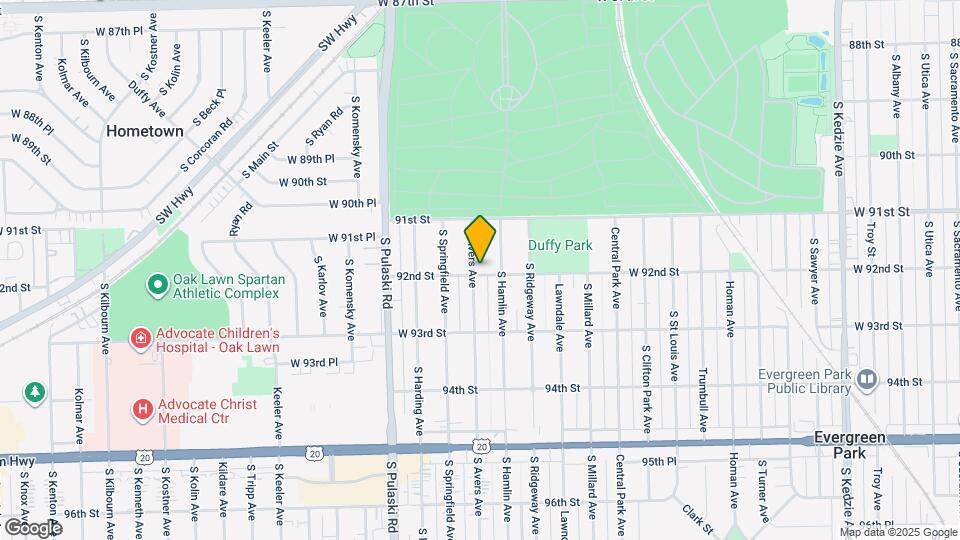 9157 S Avers Ave Mapa y Detalles de la Ubicación