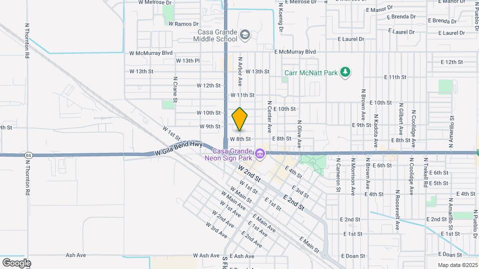 809 N Arbor Ave Map and Location Details