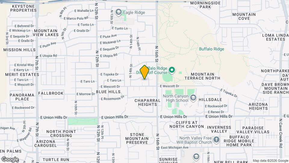 19011 N 14th Pl Mapa y Detalles de la Ubicación