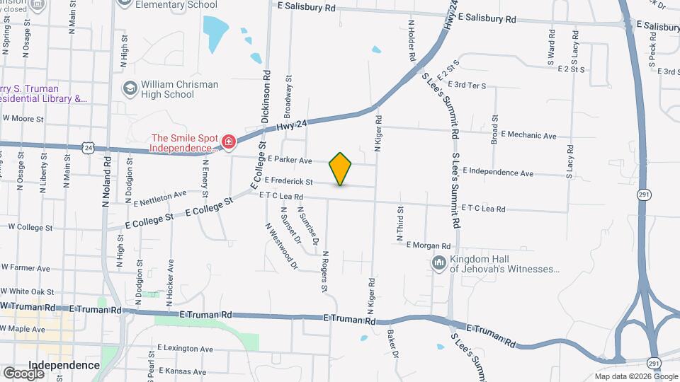 1301 E Frederick St Map and Location Details