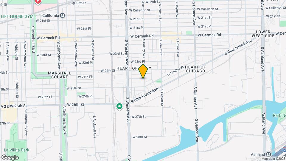 2436 S Oakley Ave Map and Location Details