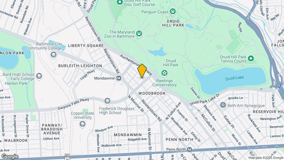 1624 Gwynns Falls Pkwy Map and Location Details