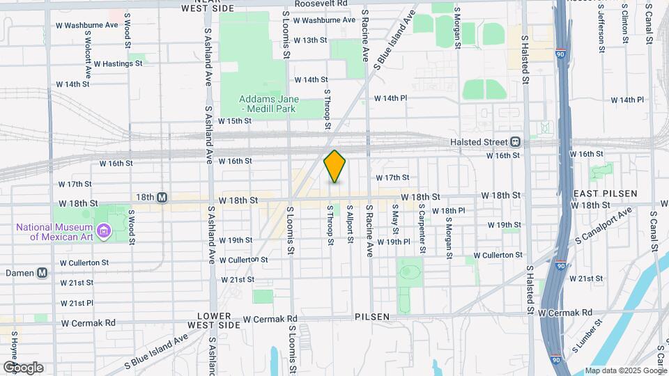 1643 S Throop St Map and Location Details