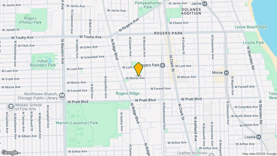 1924 W Morse Ave-Unit -Unit 2N Mapa y Detalles de la Ubicación