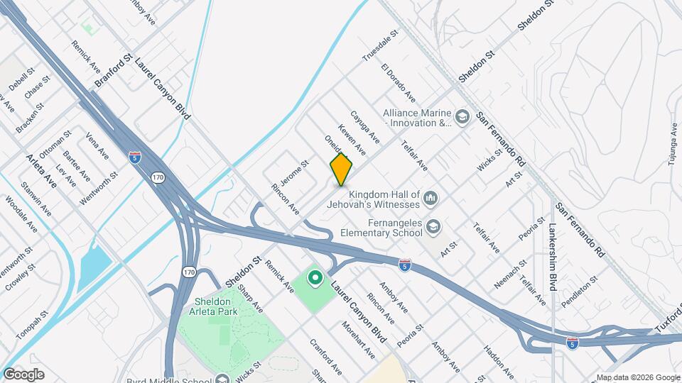 12308 Sheldon St Mapa y Detalles de la Ubicación