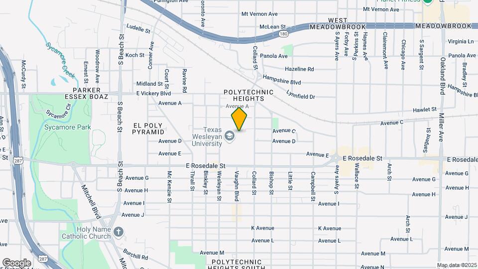 1201 Wesleyan St Map and Location Details
