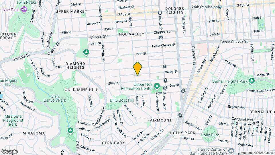 1565 Noe St Mapa y Detalles de la Ubicación