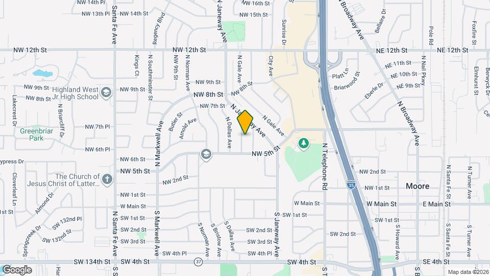 624 N Dillon Ave Map and Location Details