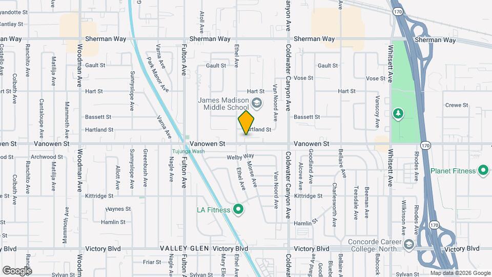 13043 Vanowen St Mapa y Detalles de la Ubicación