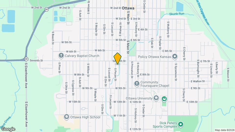 715 S Pecan St Map and Location Details