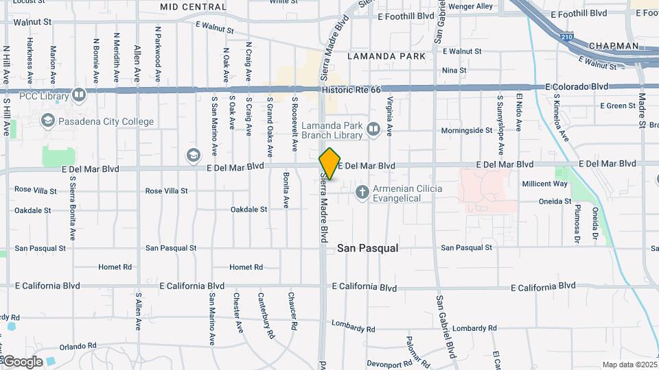 288 S Sierra Madre Blvd Map and Location Details