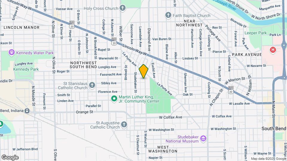 505 N Walnut St Map and Location Details