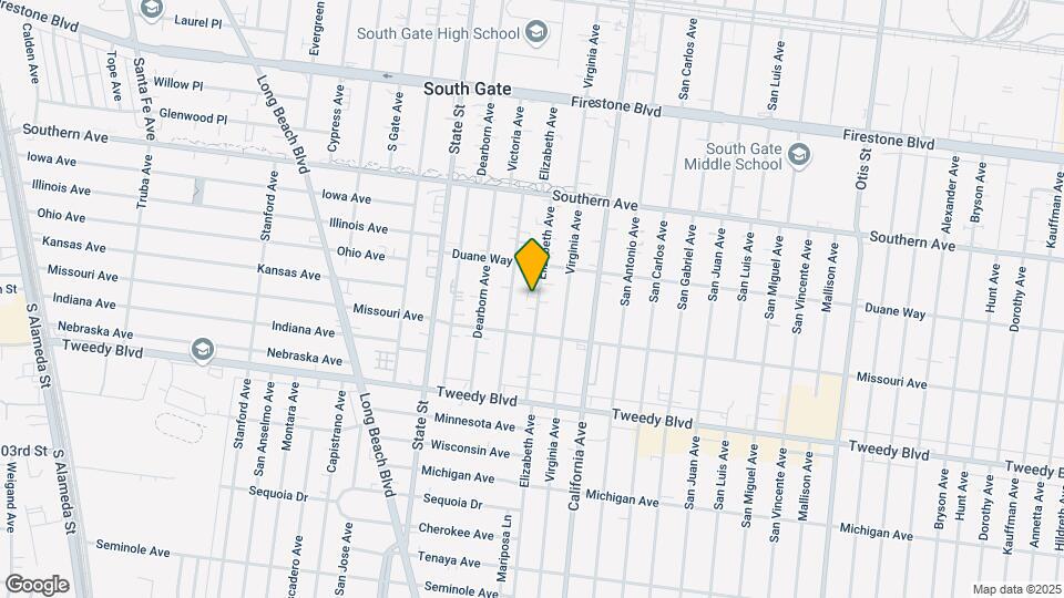 9601 Elizabeth Ave Mapa y Detalles de la Ubicación