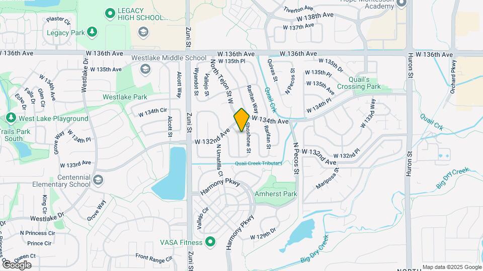 13168 Tejon St Map and Location Details