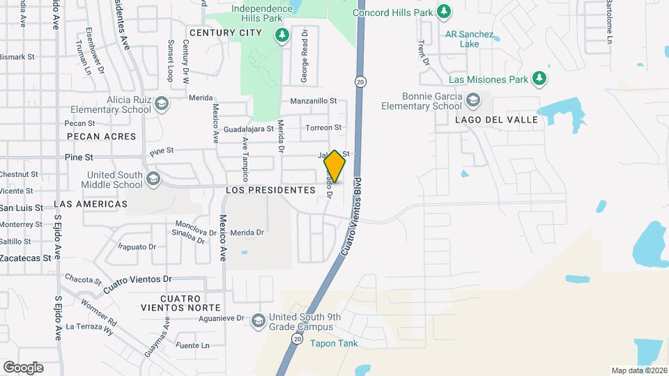 2103 Dorado Dr Map and Location Details