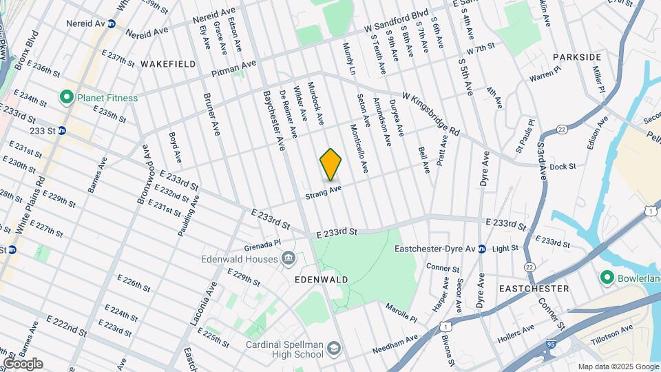 2057 Strang Ave Map and Location Details