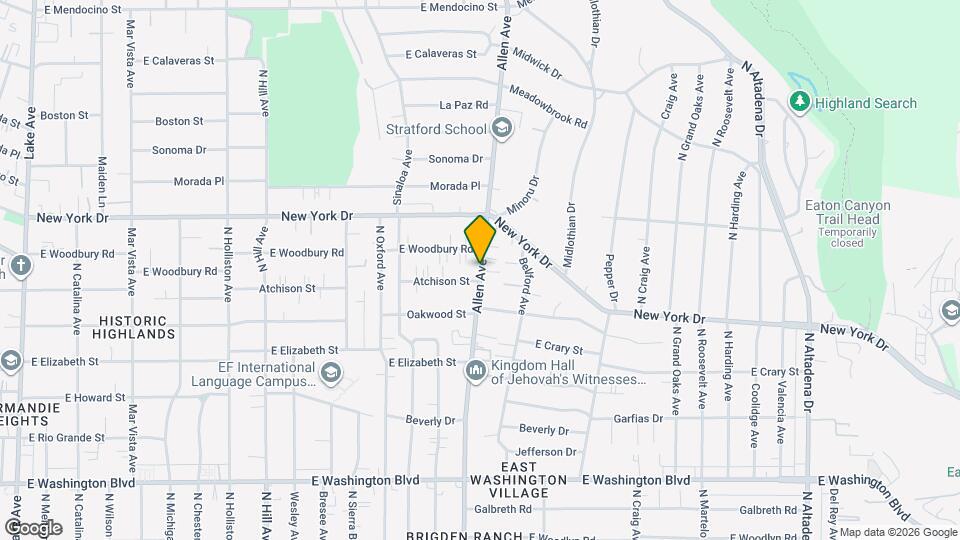 1773 N Allen Ave, Unit 1773 N Allen Ave Pasadena Map and Location Details