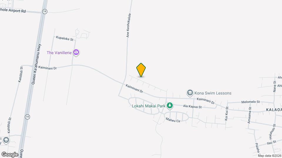73-1087 Makamaka St, Unit One Bedroom  Apartment Mapa y Detalles de la Ubicación