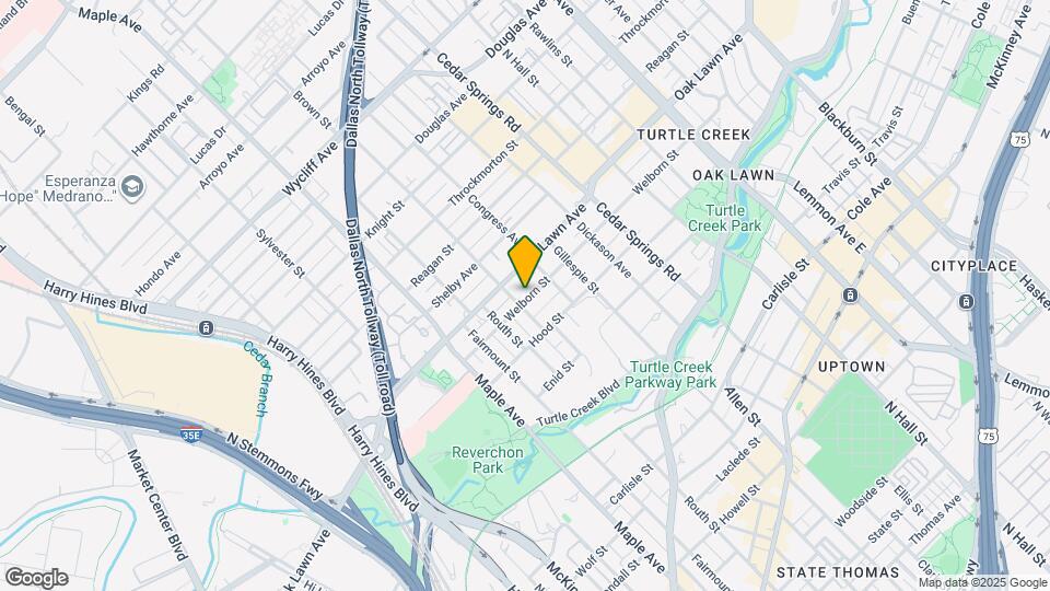 2727 Welborn St Map and Location Details