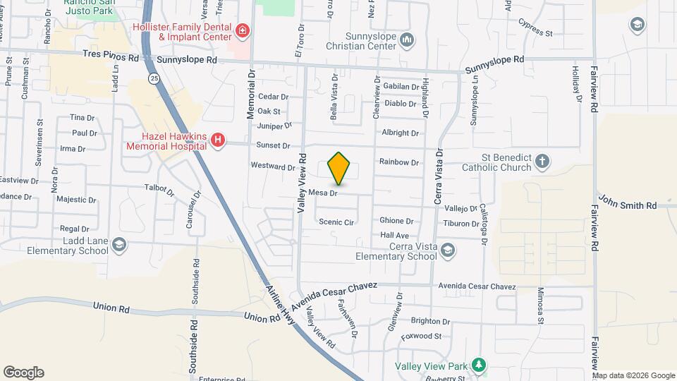 1300 Mesa Dr Map and Location Details