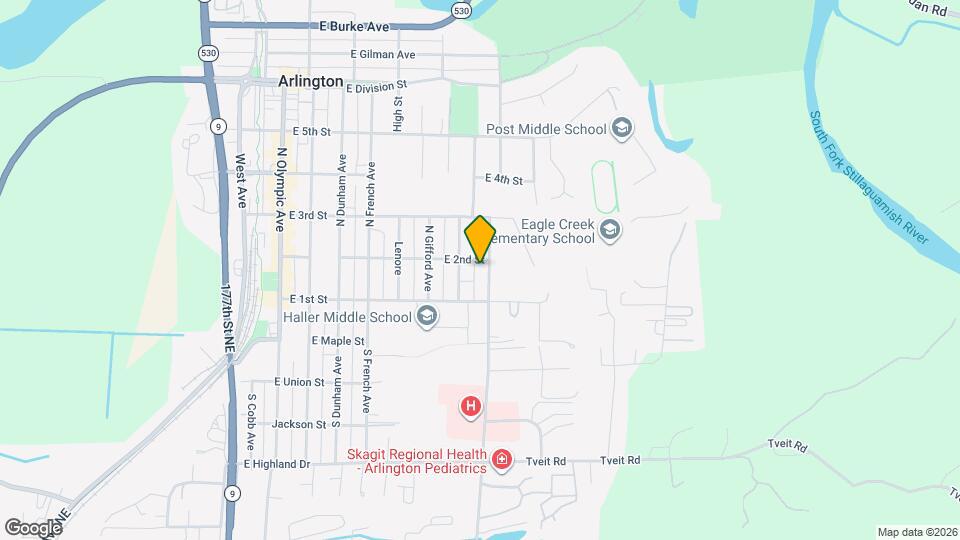 124 N Stillaguamish Ave Map and Location Details