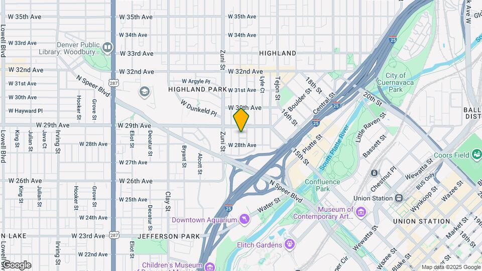 2830 Wyandot St Map and Location Details