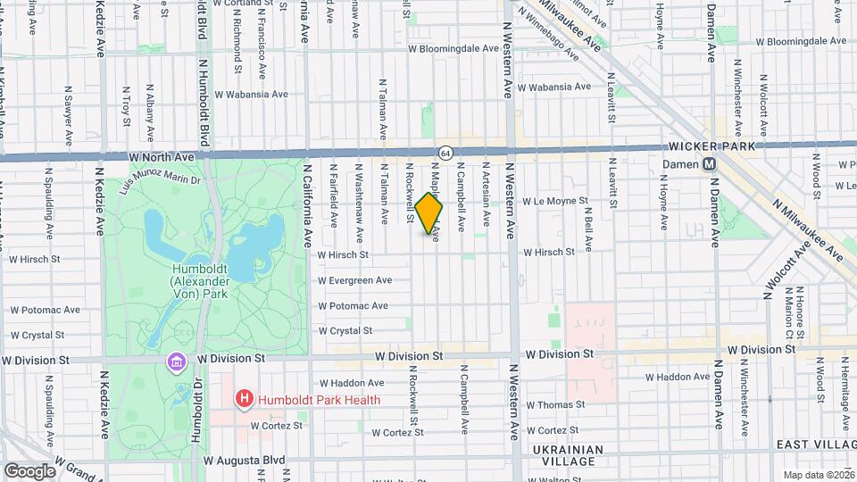 1414 N Maplewood Ave Map and Location Details