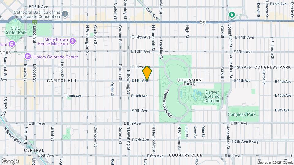 1090 N. Lafayette St, Unit 305 Map and Location Details