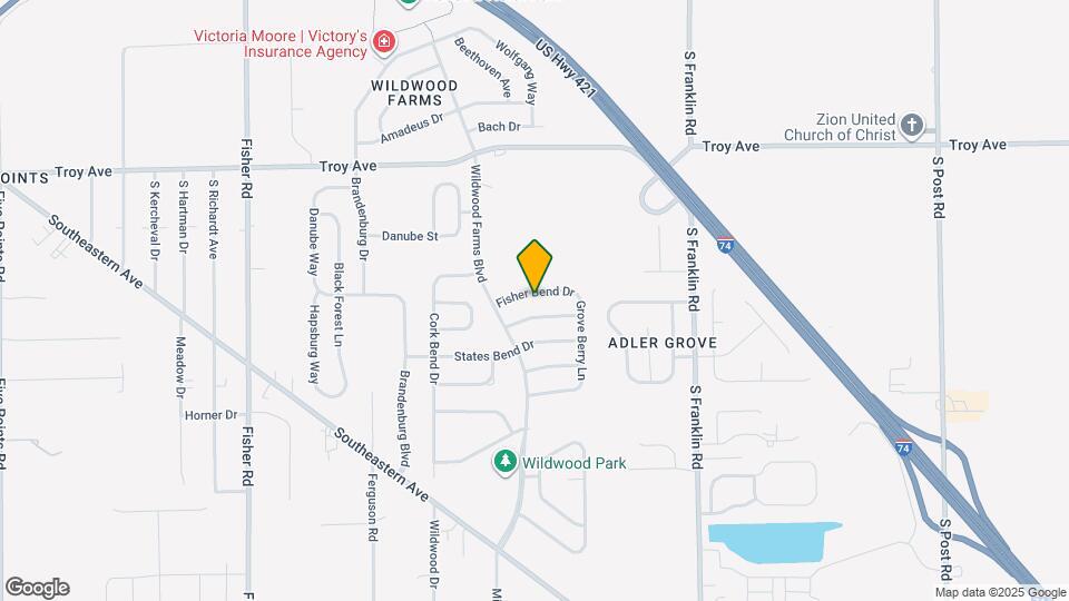 8043 Fisher Bend Dr Map and Location Details