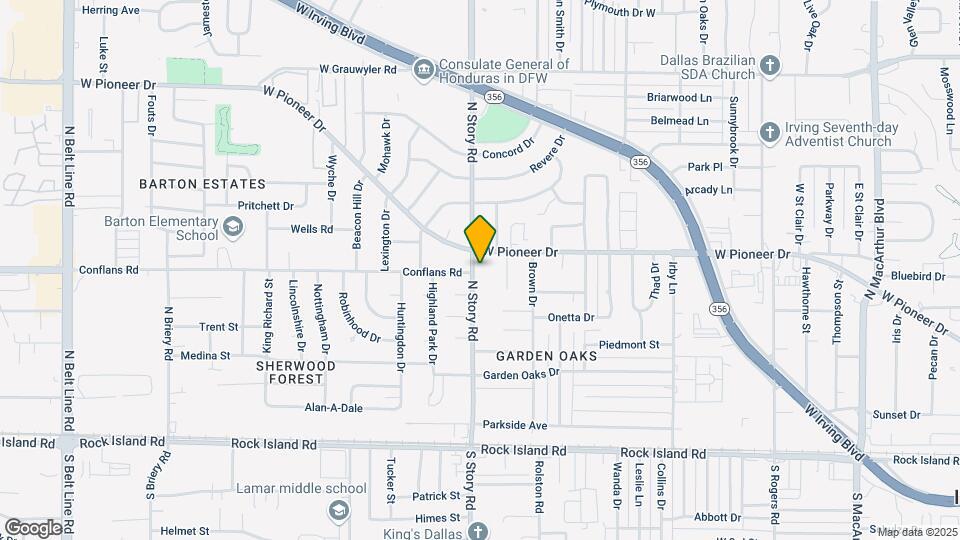 622 N Story Rd Map and Location Details