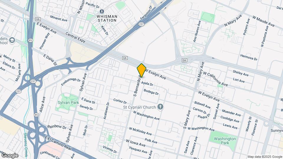 136 S Bernardo Ave Map and Location Details