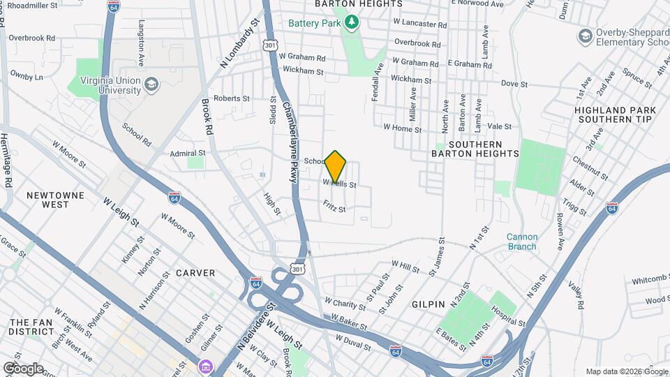 1617 Brookfield St Map and Location Details