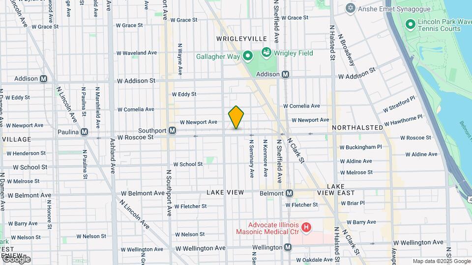 1132 W Roscoe St Map and Location Details