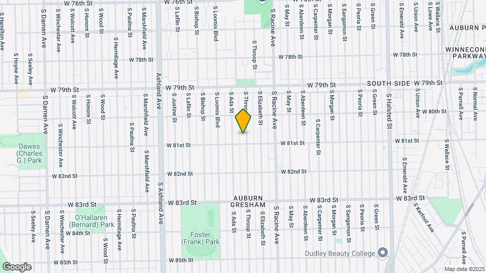 8046 S Throop St Map and Location Details