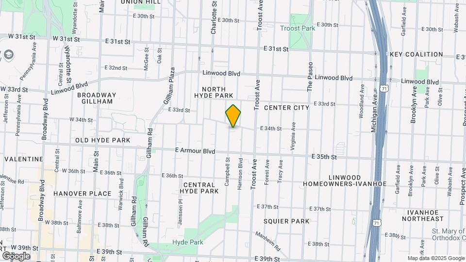 3403 Campbell St Map and Location Details