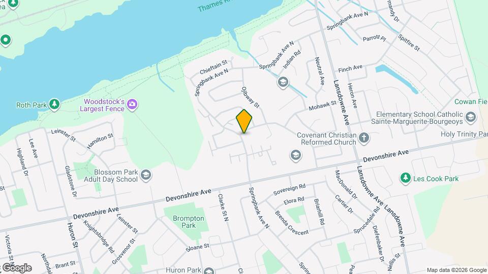 446 Springbank Ave Map and Location Details