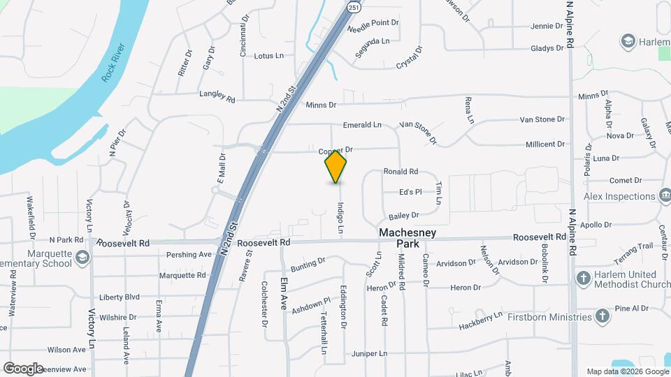 8704 Indigo Ln Map and Location Details