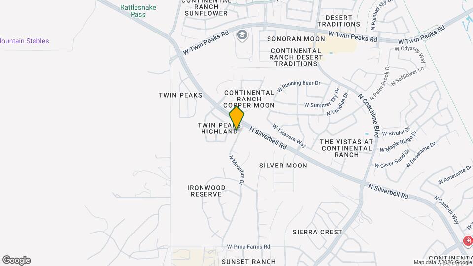8855 N Moonfire Dr Mapa y Detalles de la Ubicación