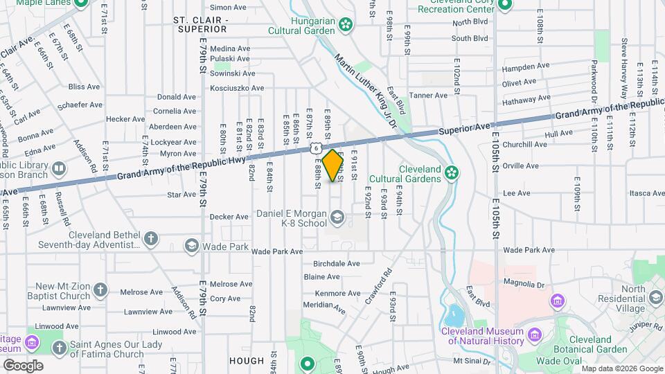 1365 E 89th St Map and Location Details