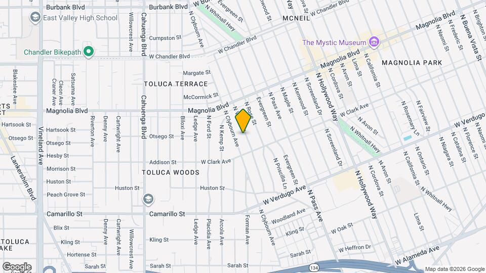 835 N Valley St Map and Location Details