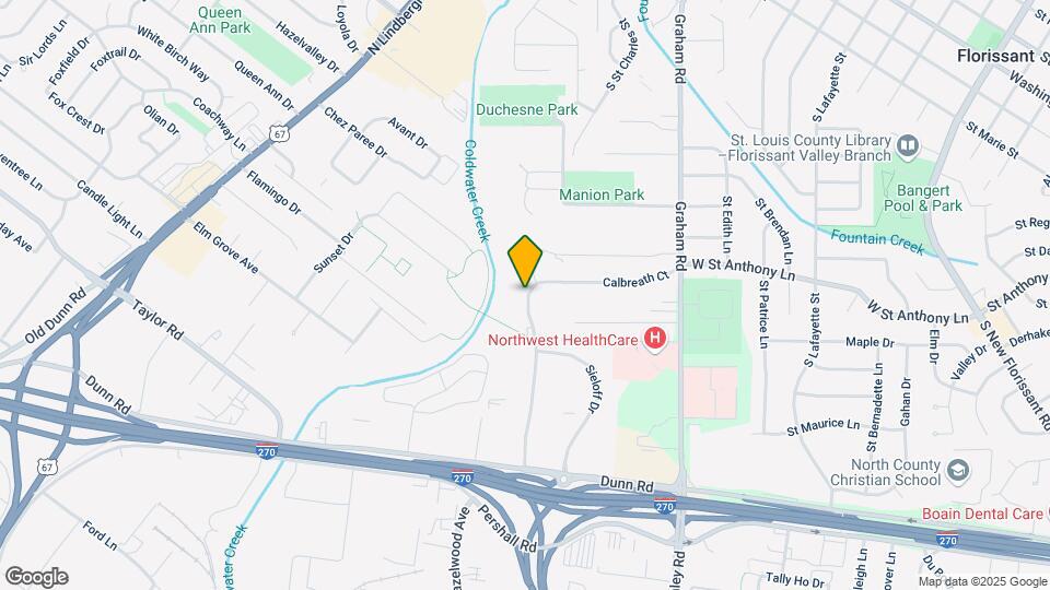 7579 Hazelcrest Dr, Unit #H Map and Location Details