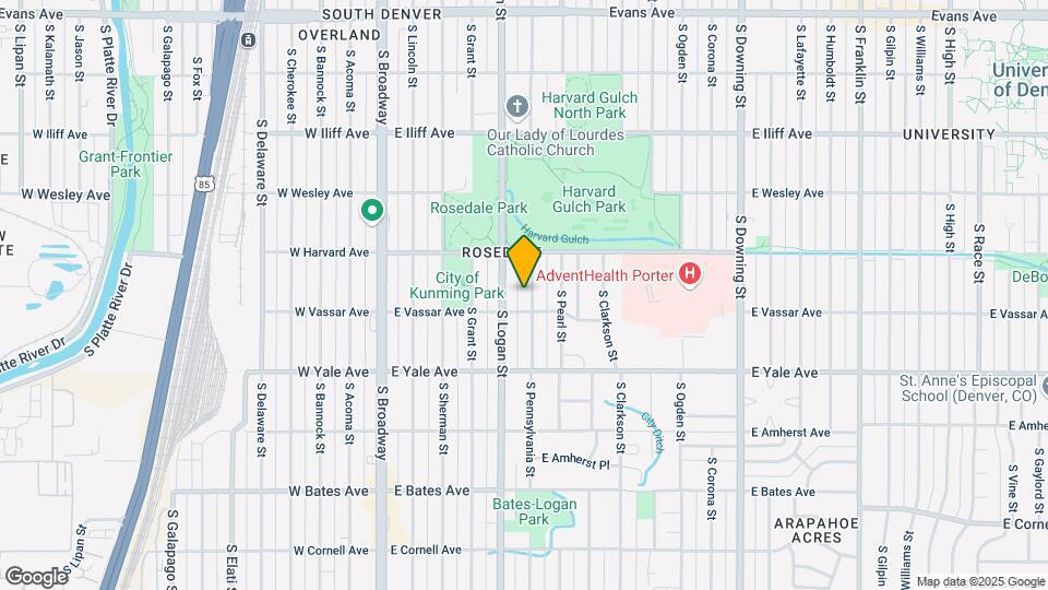 2571 S Pennsylvania St Map and Location Details