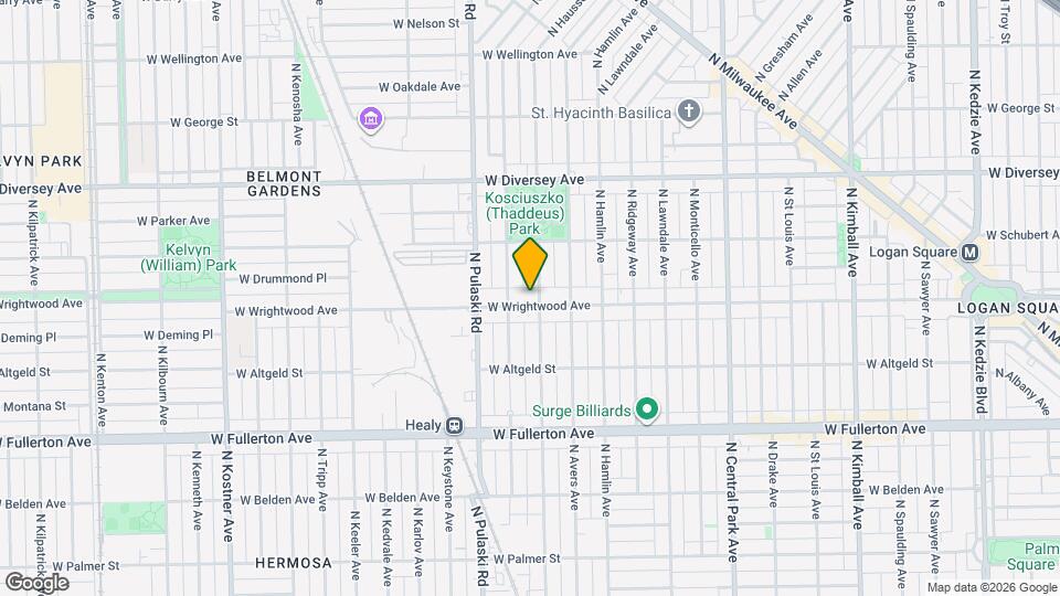 3910 W Wrightwood Ave Map and Location Details
