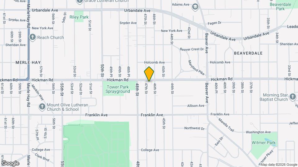 4614 Hickman Rd Map and Location Details