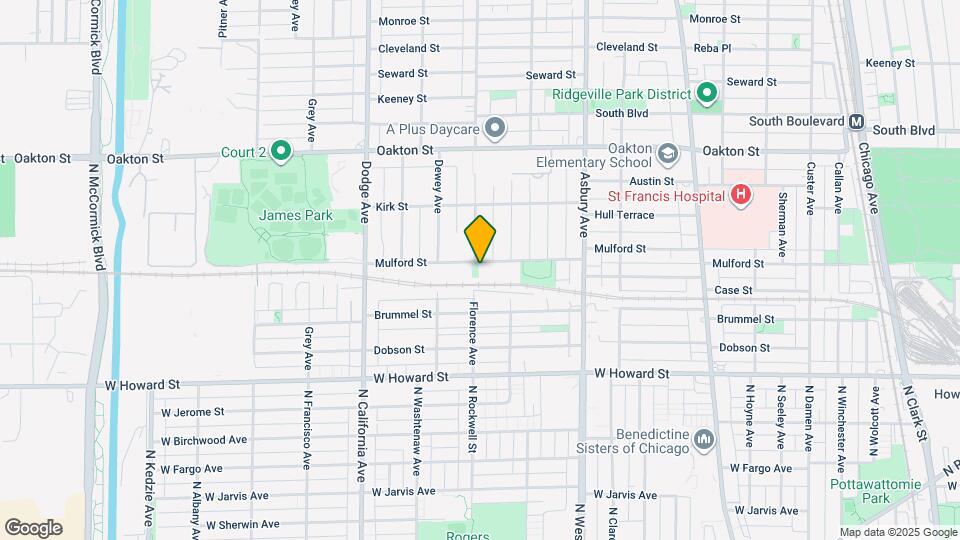 1524 Mulford St Map and Location Details
