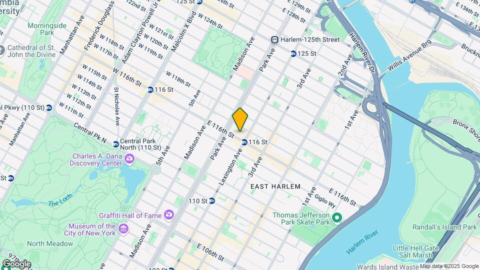 123 E 116th St Map and Location Details