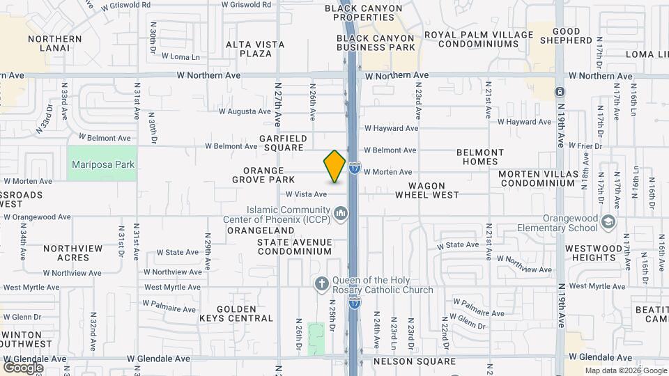 2520 W Vista Ave, Unit #D Map and Location Details