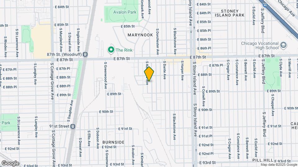 8825 S Kenwood Ave Map and Location Details